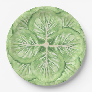 Grandmillennial Cabbage Leaf Paper  Plate