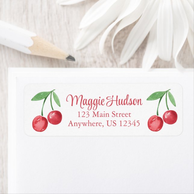 Grandmillennial Cherries Watercolor (Insitu)