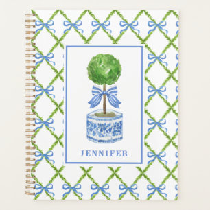 Grandmillennial Chinoiserie Topiary   Personalized Planner