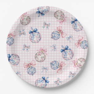 Grandmillennial   Christmas Ornaments Paper Plate