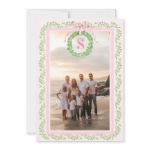 Grandmillennial Christmas Wreath Monogram