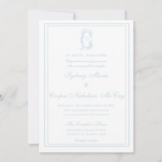 Grandmillennial et élégante invitation de mariage