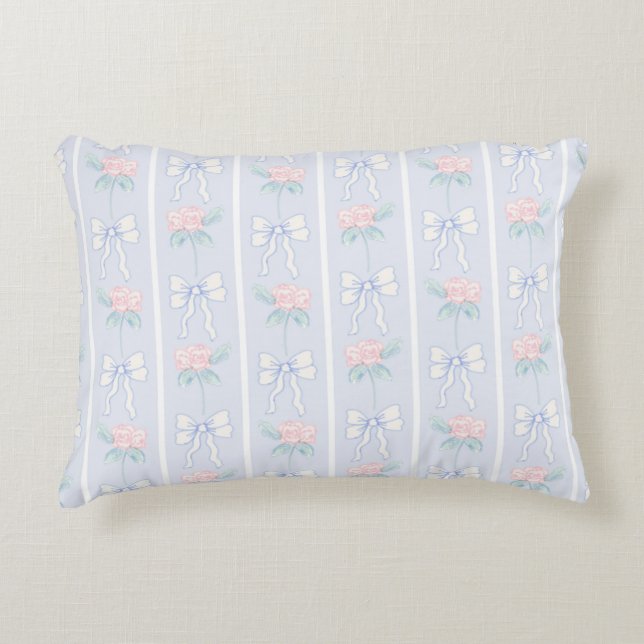 Grandmillennial Floral Decorative Pillow (Front)