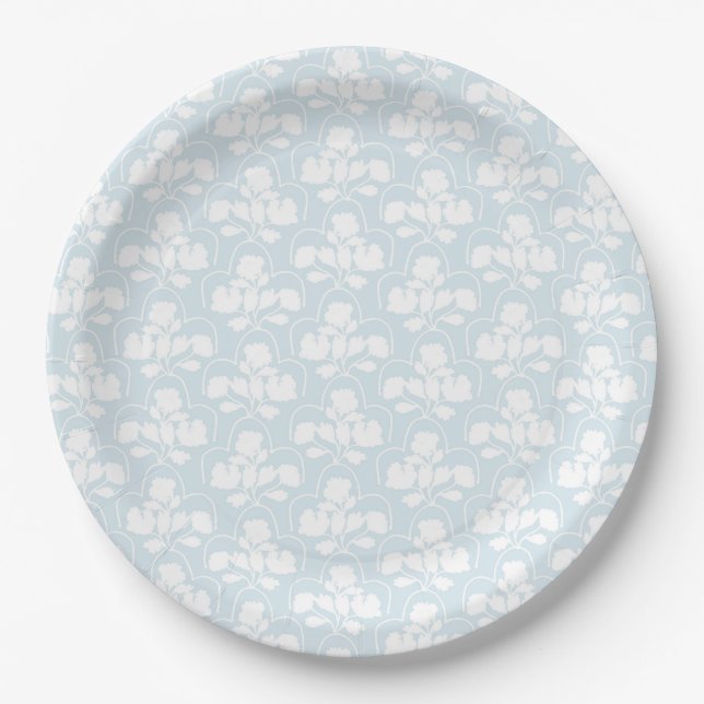 Grandmillennial Floral Flowers Paper Plates (Front)