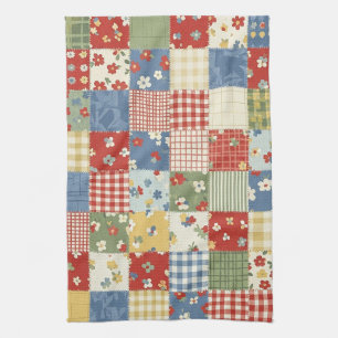 Grandmillennial Floral Pattern Kitchen Towel