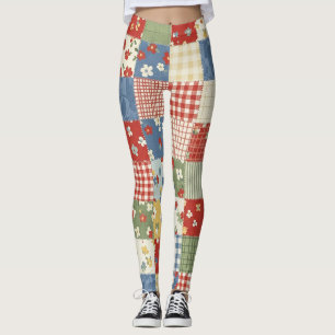 Grandmillennial Floral Pattern Leggings