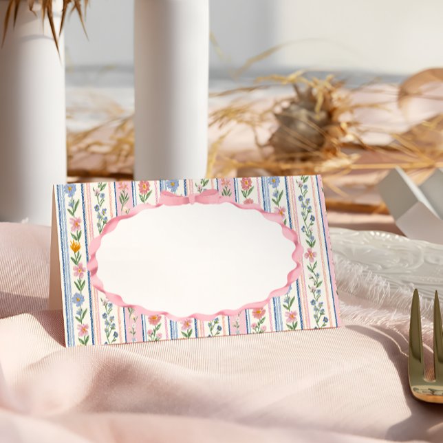 Grandmillennial Floral Place Card (Creator Uploaded)