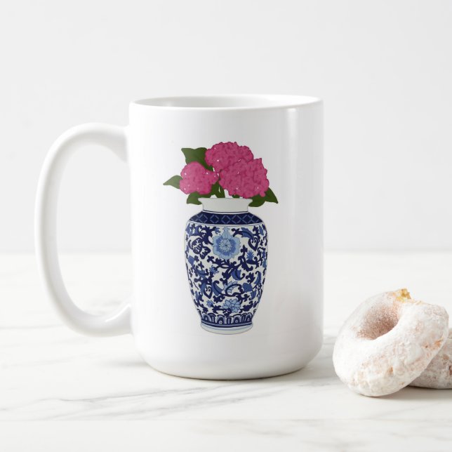 Grandmillennial Flower Mug (Avec donut)