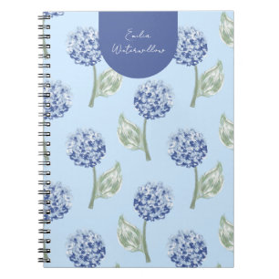 Grandmillennial Painterly Hydrangea Customizable Notebook