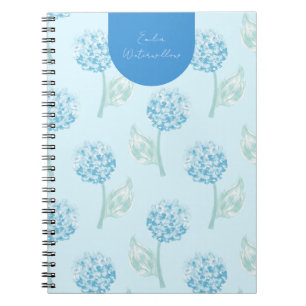Grandmillennial Painterly Hydrangea Customizable Notebook