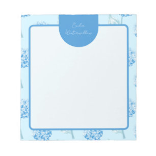 Grandmillennial Painterly Hydrangea Customizable Notepad