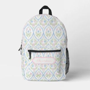 Grandmillennial Pastel Floral Printed Backpack