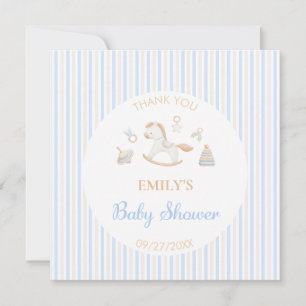 Grandmillennial Rocking Horse Thank You Card