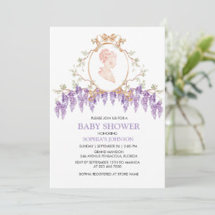 Grandmillennial Wisteria Baby Shower Invitation