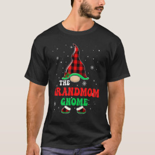 Grandmom Gnome Buffalo Plaid Matching Christmas Gr T-Shirt