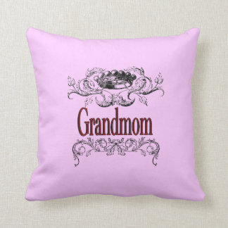 Grandmom Heraldic Design Throw Pillow