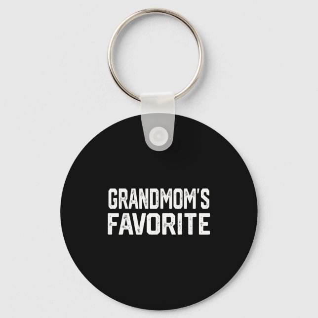 Grandmom’s Favorite Funny Grandparent Granhild Vin Keychain (Front)