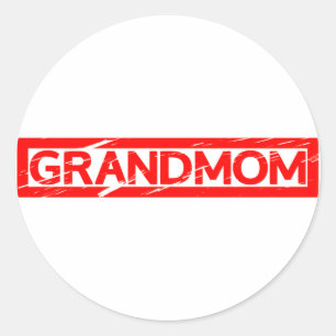Grandmom Stamp Classic Round Sticker