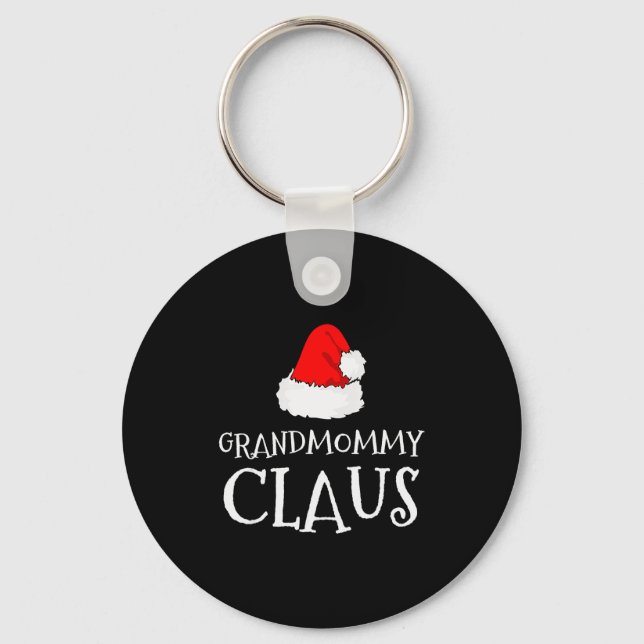 Grandmommy Claus Christmas Santa's Pajama Family M Keychain (Front)