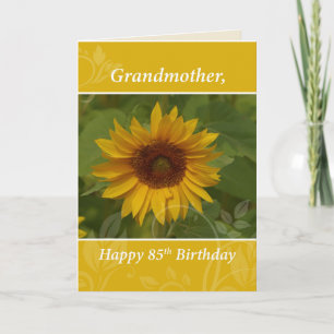 Grandmother 85th Birthday Sunflower Card