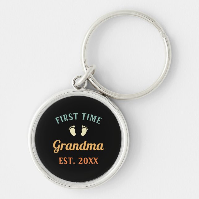Grandmother Abuela Nonna Grammy First Time Grandma Keychain (Front)