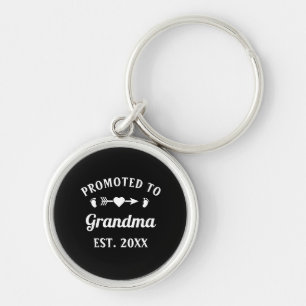 Grandmother Abuela Nonna Nanna Promoted To Grandma Keychain