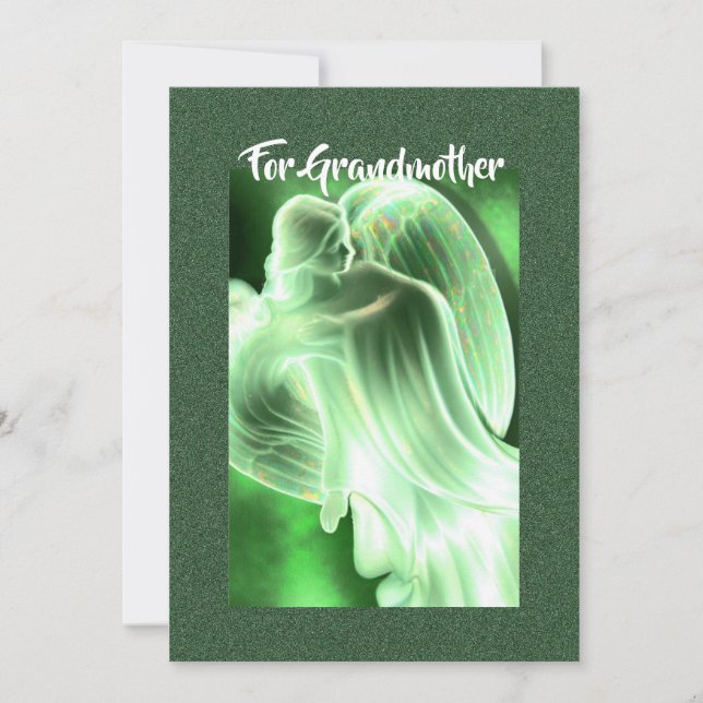 Grandmother - Angel Greeting Card (Front)