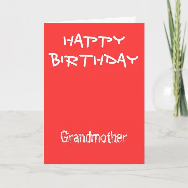 Grandmother birthday cards (Front)