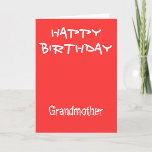 Grandmother birthday cards