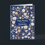 Grandmother Birthday Scattered Flowers  Card<br><div class="desc">Happy birthday to your grandmother. This birthday card captures the timeless beauty of roses in full bloom,  intertwined with graceful leaves. The design evokes a sense of classic charm and elegance,  making it a wonderful way to convey your warmest birthday greetings to someone special.</div>