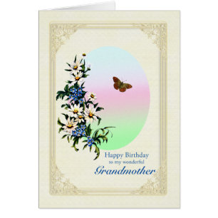 Grandmother Birthday with Flowers