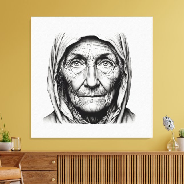 GRANDMOTHER CANVAS PRINT (Insitu(LivingRoom))