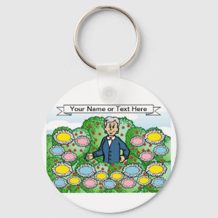 Grandmother Cartoon by PrintedPerfection.com Keychain