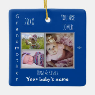 Grandmother Ceramic Photo Ornament 