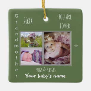 Grandmother Ceramic Photo Ornament 
