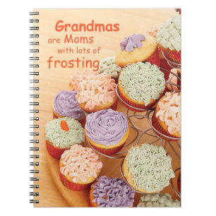 Grandmother Cupcakes Mother's Day, Vertical, Gift Notebook