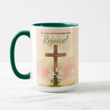 Grandmother Easter Rejoice Cross and Lilies