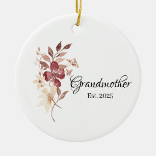 Grandmother Est. Year  Ceramic Ornament