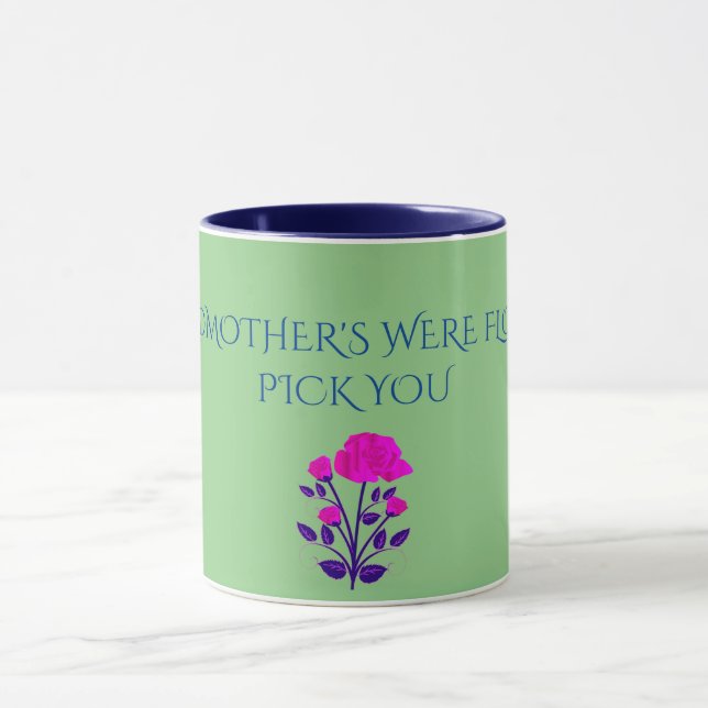 GRANDMOTHER FLOWERED personalized mug. Mug (Center)