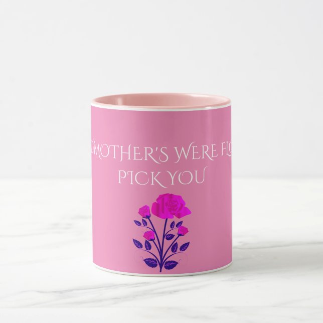 GRANDMOTHER FLOWERED personalized mug. Mug (Center)