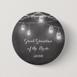 Grandmother Great Grandma Black White Wedding 2 Inch Round Button