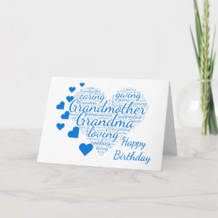 Grandmother Inspirational Birthday Heart Card