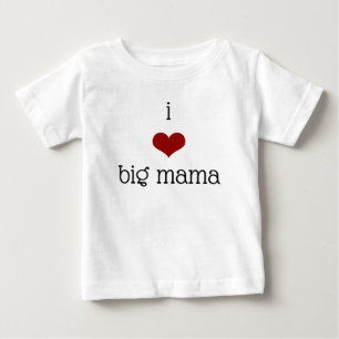 Grandmother Love Big Mama Grandma Red Heart Baby T-Shirt