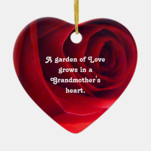 Grandmother Love Pendant Ceramic Ornament