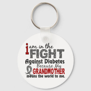 Grandmother Means World To Me Diabetes Keychain