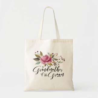 Grandmother of Groom Floral Budget Tote Bag