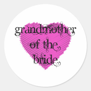 Grandmother of the Bride Classic Round Sticker