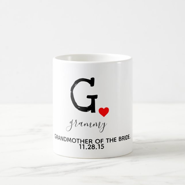 grandmother of the bride coffee mug (Center)