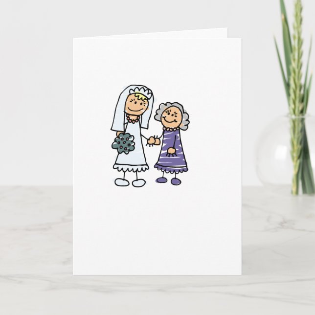Grandmother Of The Bride On Wedding Day Card (Front)