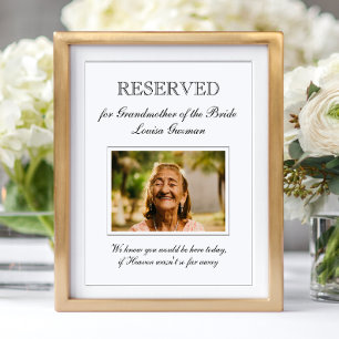 Grandmother of the Bride Photo Memorial Wedding Poster